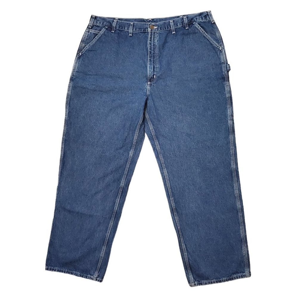 Carhartt B13 DST 46x32 (Meas 41x33 15" Rise) Dark Loose Fit Carpenter Jeans A17